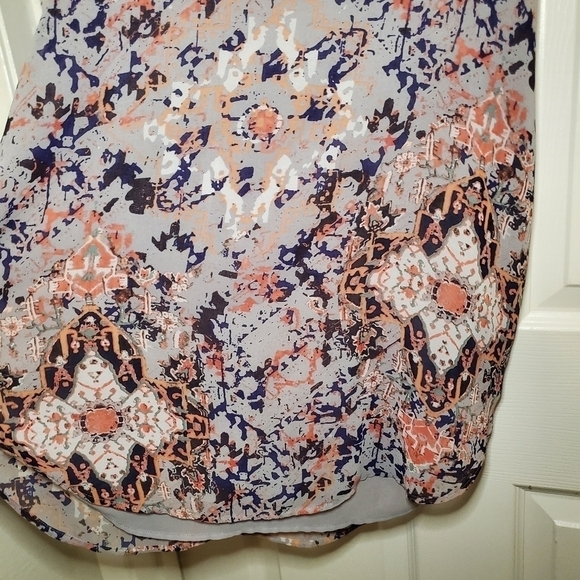 Cabi Fresco Dress Style 5049 Chiffon Water Color Print Double Chiffon Sz XS - Picture 7 of 12